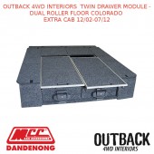OUTBACK 4WD INTERIORS  TWIN DRAWER MODULE - DUAL ROLLER COLORADO EC 12/02-07/12